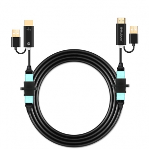 開博爾純光纖HDMI2.0線野戰光纜鎧裝工程用4K投影高清線