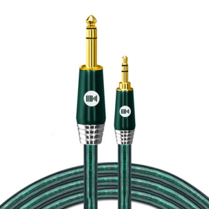 開博爾鍍銀3.5轉6.5發燒級音頻線大三芯公對公手機電腦接功放音響調音臺音箱電吉他電子琴連接線6.35mm轉接頭