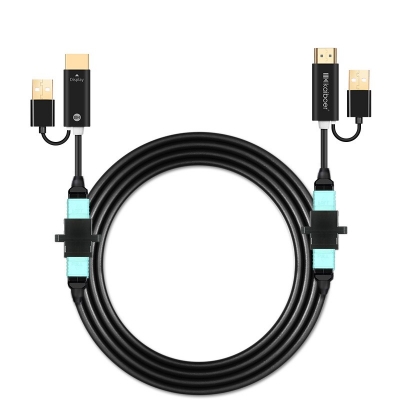 開博爾純光纖HDMI2.0線野戰(zhàn)光纜鎧裝工程用4K投影高清線