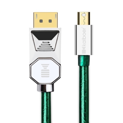 開博爾鍍銀miniDP轉DP線1.4版4K高清線蘋果電腦顯示器連接線