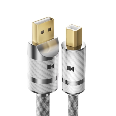 開博爾純銀USB解碼線HIFI聲卡DAC解碼器USB線A-B DAC音頻連接線